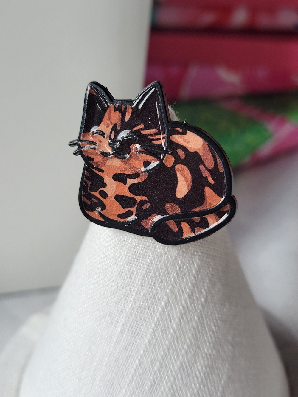 Tortie Cat Enamel Pin 2/$15